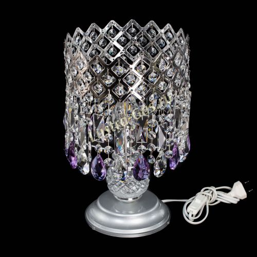 Настольная лампа Корона №1 фиолетовая в Саратове Гусь Хрустальный