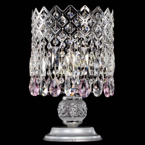 Настольная лампа Корона №1 розовая в Саратове Гусь Хрустальный