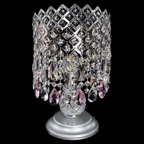 Настольная лампа Корона №1 розовая в Саратове Гусь Хрустальный