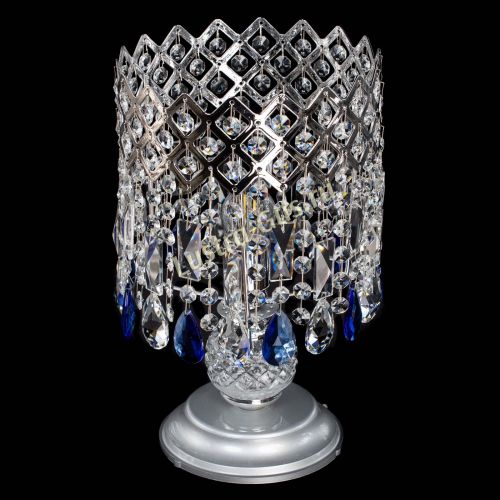Настольная лампа Корона №1 синяя в Саратове Гусь Хрустальный