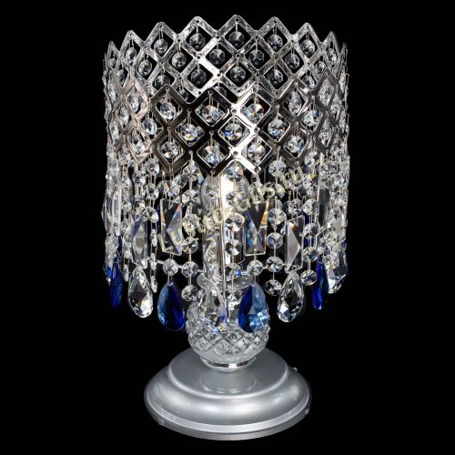 Настольная лампа Корона №1 синяя в Саратове Гусь Хрустальный