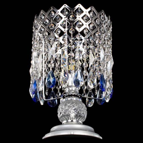 Настольная лампа Корона №1 синяя в Саратове Гусь Хрустальный