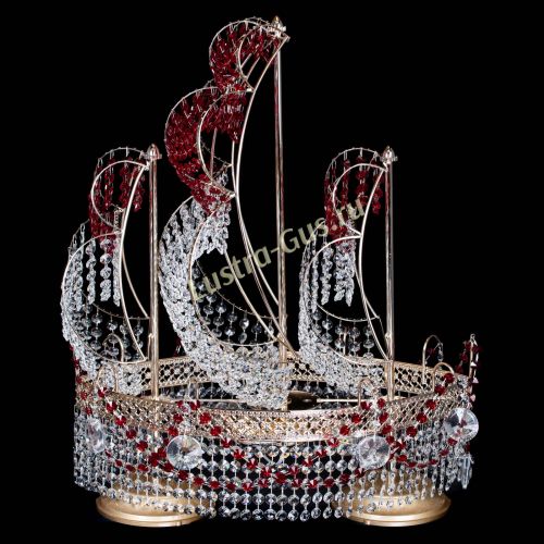 Настольная лампа Корвет № 2 Венеция красный в Саратове Гусь Хрустальный