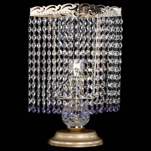Настольная лампа Квадрат оптикон №1 фиолетовая в Саратове Гусь Хрустальный