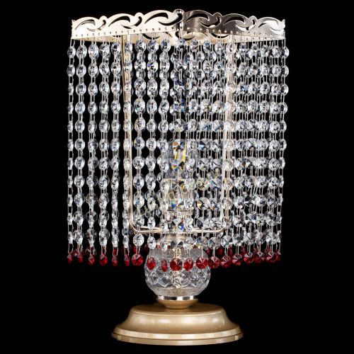 Настольная лампа Квадрат оптикон №1 красная в Саратове Гусь Хрустальный