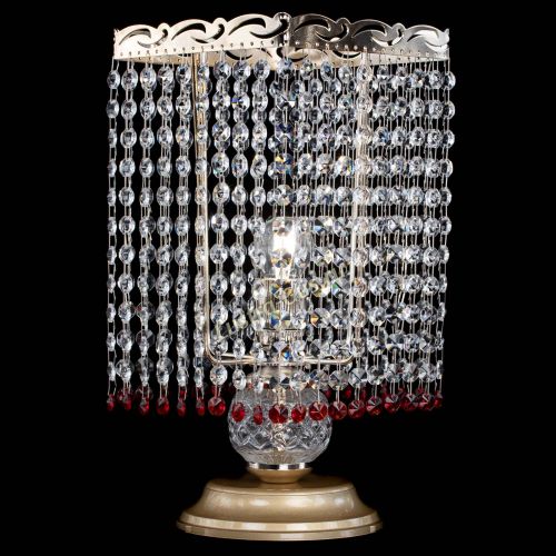 Настольная лампа Квадрат оптикон №1 красная в Саратове Гусь Хрустальный