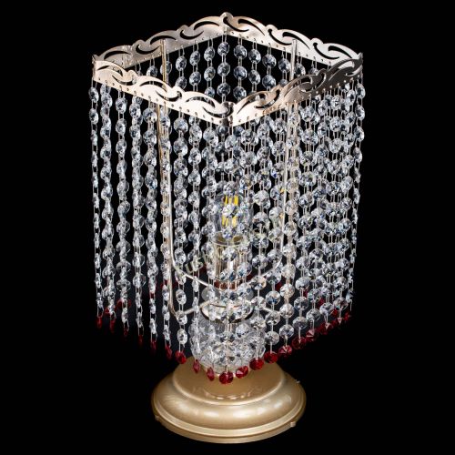 Настольная лампа Квадрат оптикон №1 красная в Саратове Гусь Хрустальный