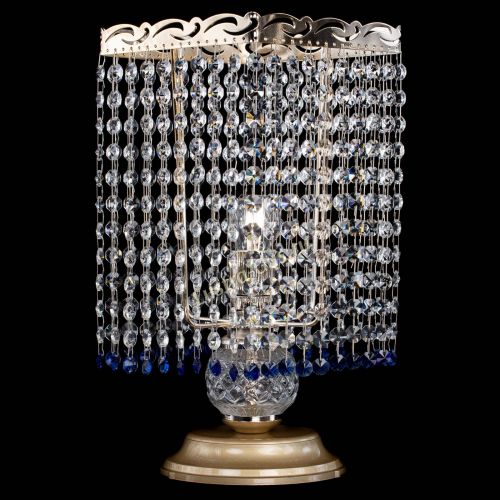 Настольная лампа Квадрат оптикон №1 синяя в Саратове Гусь Хрустальный