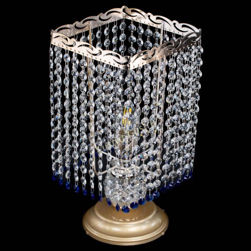 Настольная лампа Квадрат оптикон №1 синяя в Саратове Гусь Хрустальный