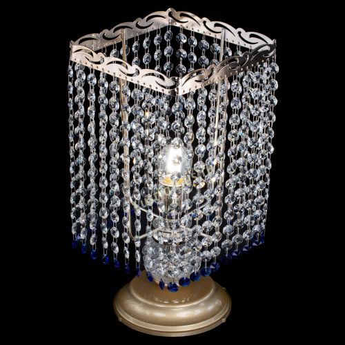 Настольная лампа Квадрат оптикон №1 синяя в Саратове Гусь Хрустальный