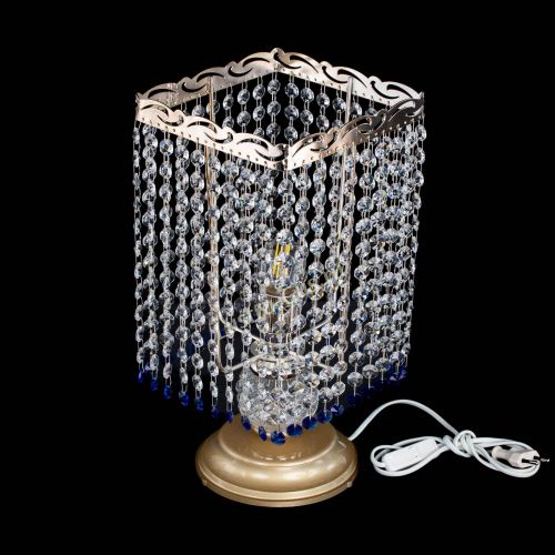 Настольная лампа Квадрат оптикон №1 синяя в Саратове Гусь Хрустальный