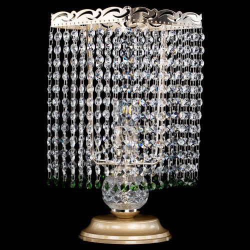 Настольная лампа Квадрат оптикон №1 зеленая в Саратове Гусь Хрустальный