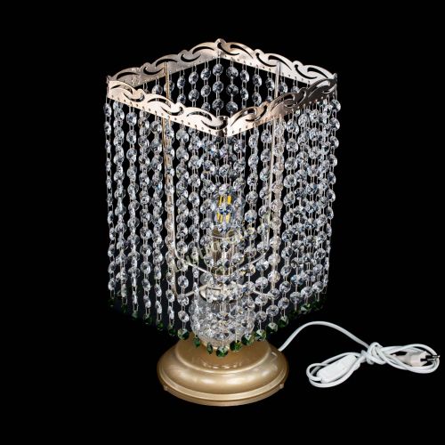 Настольная лампа Квадрат оптикон №1 зеленая в Саратове Гусь Хрустальный