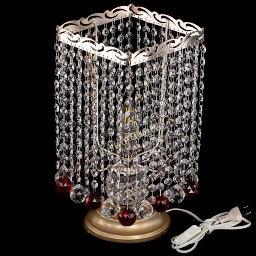 Настольная лампа Квадрат шар красная в Саратове Гусь Хрустальный