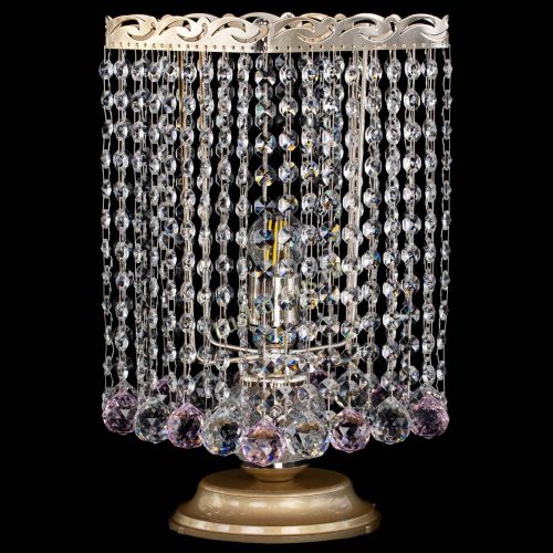 Настольная лампа Квадрат шар розовая в Саратове Гусь Хрустальный