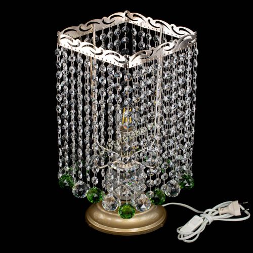 Настольная лампа Квадрат шар зеленая в Саратове Гусь Хрустальный