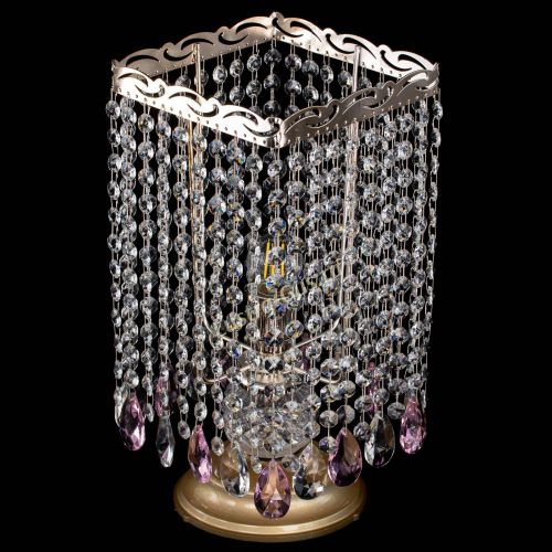 Настольная лампа Квадрат журавлик розовая в Саратове Гусь Хрустальный