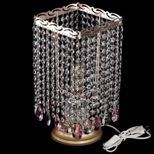 Настольная лампа Квадрат журавлик розовая в Саратове Гусь Хрустальный