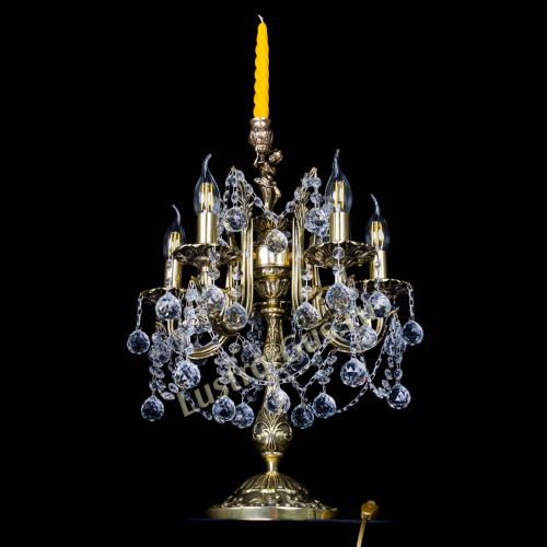 Бронзовая настольная лампа Луиза №5/2 шар в Саратове Гусь Хрустальный