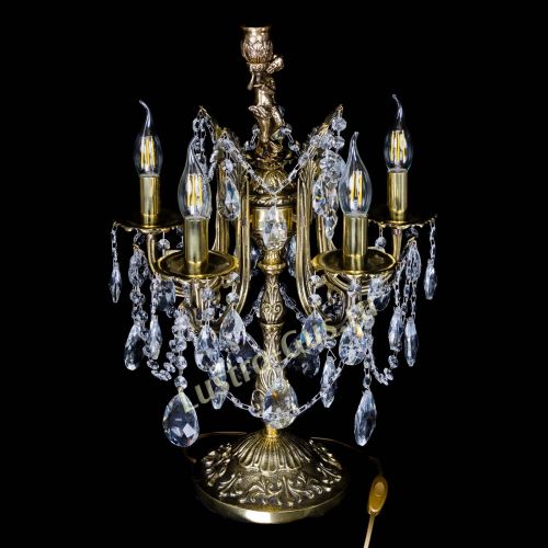 Бронзовая настольная лампа Луиза №5/2 журавлик в Саратове Гусь Хрустальный