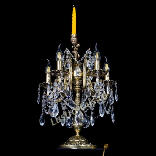 Бронзовая настольная лампа Луиза №5/2 журавлик в Саратове Гусь Хрустальный