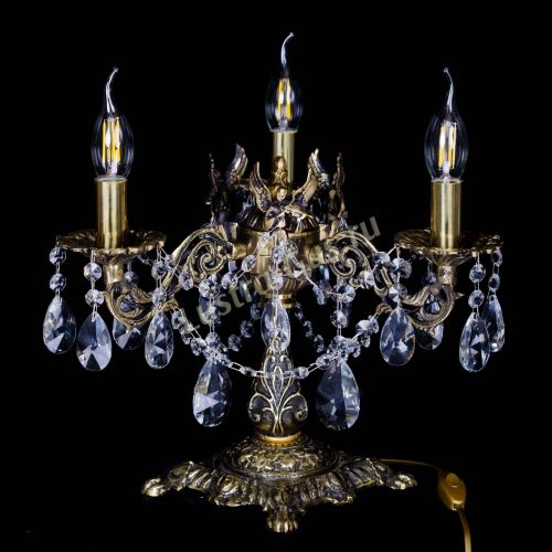 Бронзовая настольная лампа Муза №3 лучик в Саратове Гусь Хрустальный