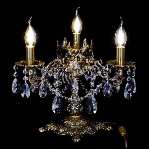 Бронзовая настольная лампа Муза №3 лучик в Саратове Гусь Хрустальный