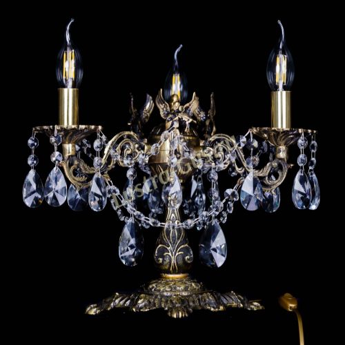 Бронзовая настольная лампа Муза №3 лучик в Саратове Гусь Хрустальный