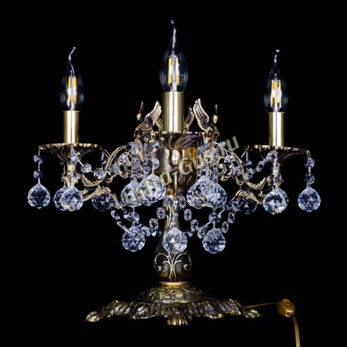 Бронзовая настольная лампа Муза №3 шар в Саратове Гусь Хрустальный