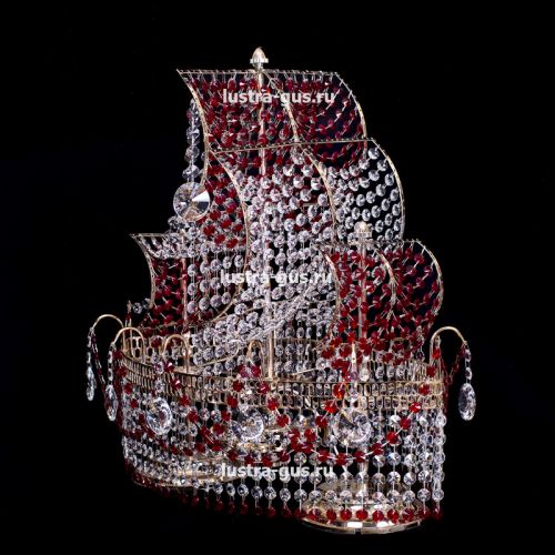 Настольная лампа Корвет №1 - 2 лампы цветная в Саратове Гусь Хрустальный