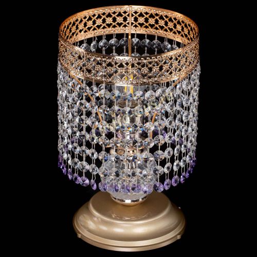 Настольная лампа Венеция №1 мини фиолетовая в Саратове Гусь Хрустальный