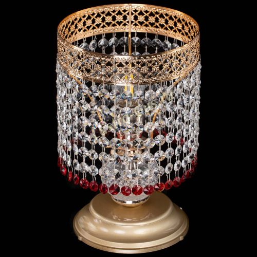 Настольная лампа Венеция №1 мини красная в Саратове Гусь Хрустальный