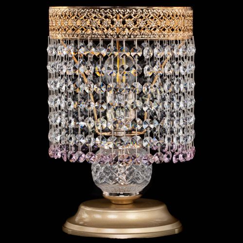 Настольная лампа Венеция №1 мини розовая в Саратове Гусь Хрустальный