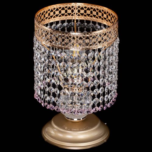 Настольная лампа Венеция №1 мини розовая в Саратове Гусь Хрустальный