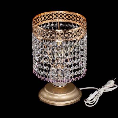 Настольная лампа Венеция №1 мини розовая в Саратове Гусь Хрустальный