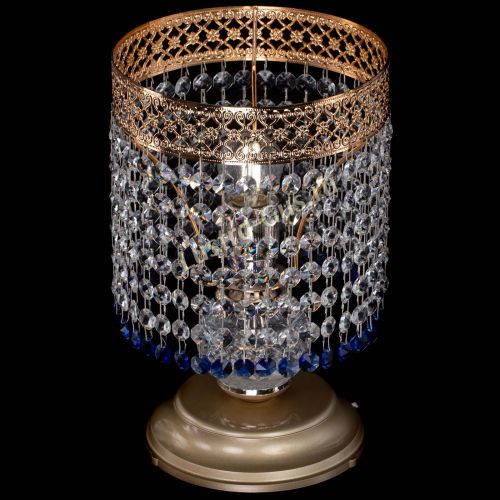 Настольная лампа Венеция №1 мини синяя в Саратове Гусь Хрустальный