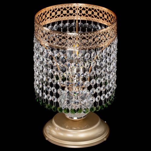 Настольная лампа Венеция №1 мини зеленая в Саратове Гусь Хрустальный