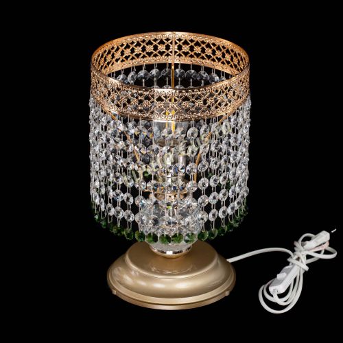 Настольная лампа Венеция №1 мини зеленая в Саратове Гусь Хрустальный
