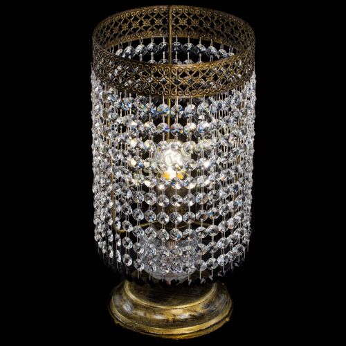 Настольная лампа Венеция оптикон №1 бронза черная в Саратове Гусь Хрустальный