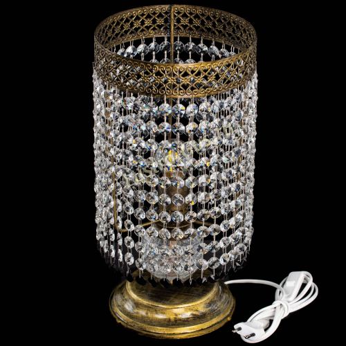 Настольная лампа Венеция оптикон №1 бронза черная в Саратове Гусь Хрустальный