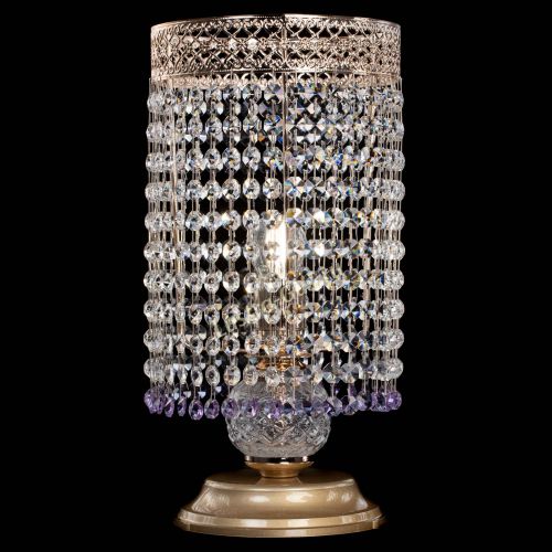 Настольная лампа Венеция оптикон №1 фиолетовая в Саратове Гусь Хрустальный