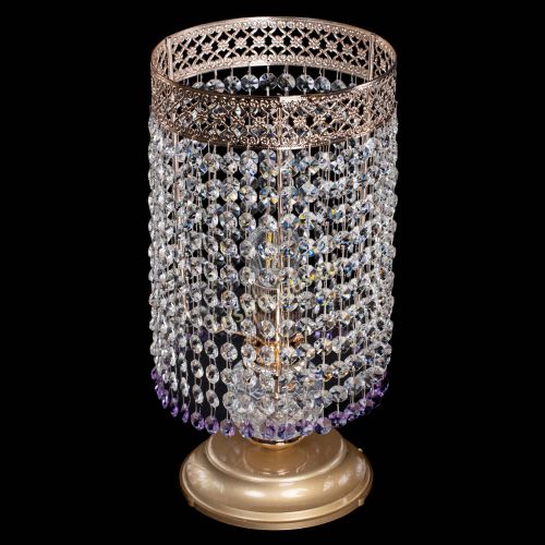Настольная лампа Венеция оптикон №1 фиолетовая в Саратове Гусь Хрустальный