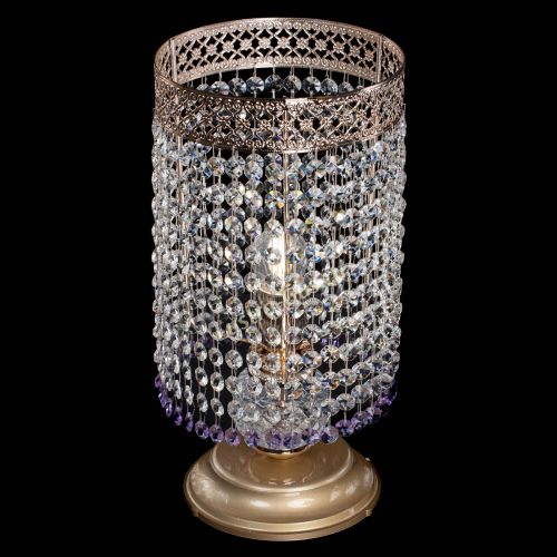 Настольная лампа Венеция оптикон №1 фиолетовая в Саратове Гусь Хрустальный