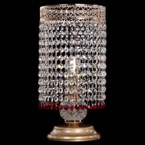 Настольная лампа Венеция оптикон №1 красная в Саратове Гусь Хрустальный