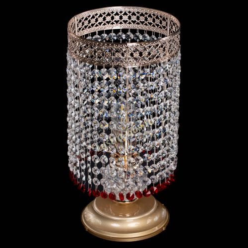 Настольная лампа Венеция оптикон №1 красная в Саратове Гусь Хрустальный