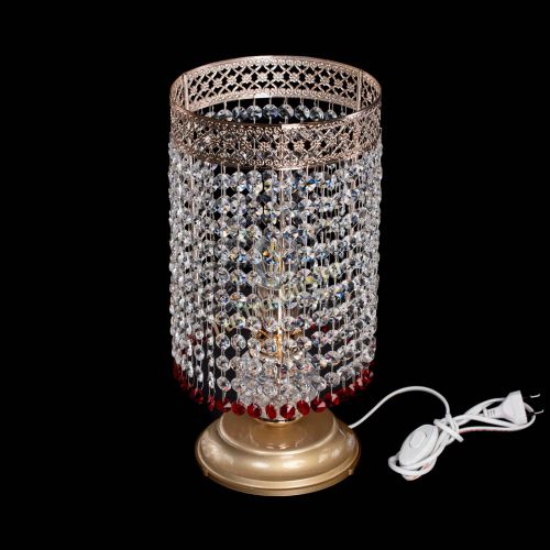 Настольная лампа Венеция оптикон №1 красная в Саратове Гусь Хрустальный