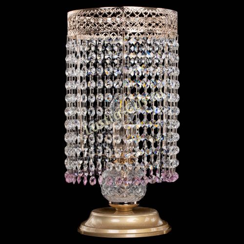 Настольная лампа Венеция оптикон №1 розовая в Саратове Гусь Хрустальный
