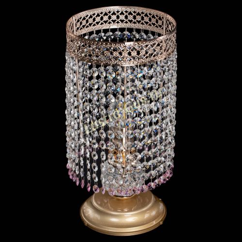 Настольная лампа Венеция оптикон №1 розовая в Саратове Гусь Хрустальный