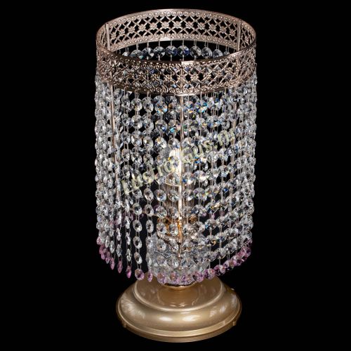 Настольная лампа Венеция оптикон №1 розовая в Саратове Гусь Хрустальный
