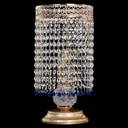 Настольная лампа Венеция оптикон №1 синяя в Саратове Гусь Хрустальный